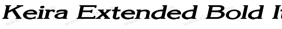 Keira Extended Bold Italic字体转换
